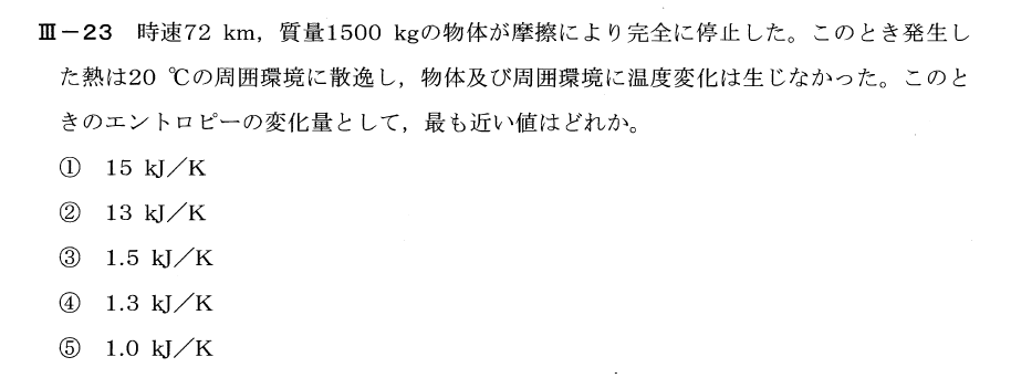 令和元年度技術士一次試験機械部門3-23(再試験)