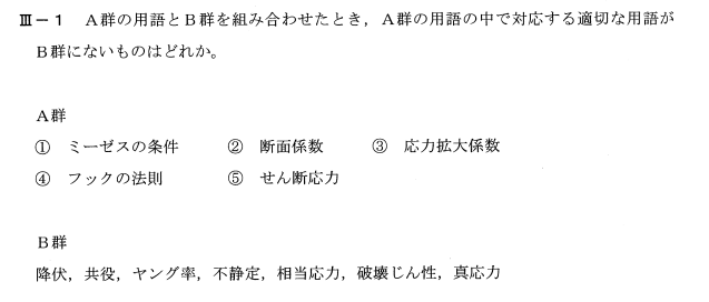 令和3年度技術士一次試験機械部門3-1