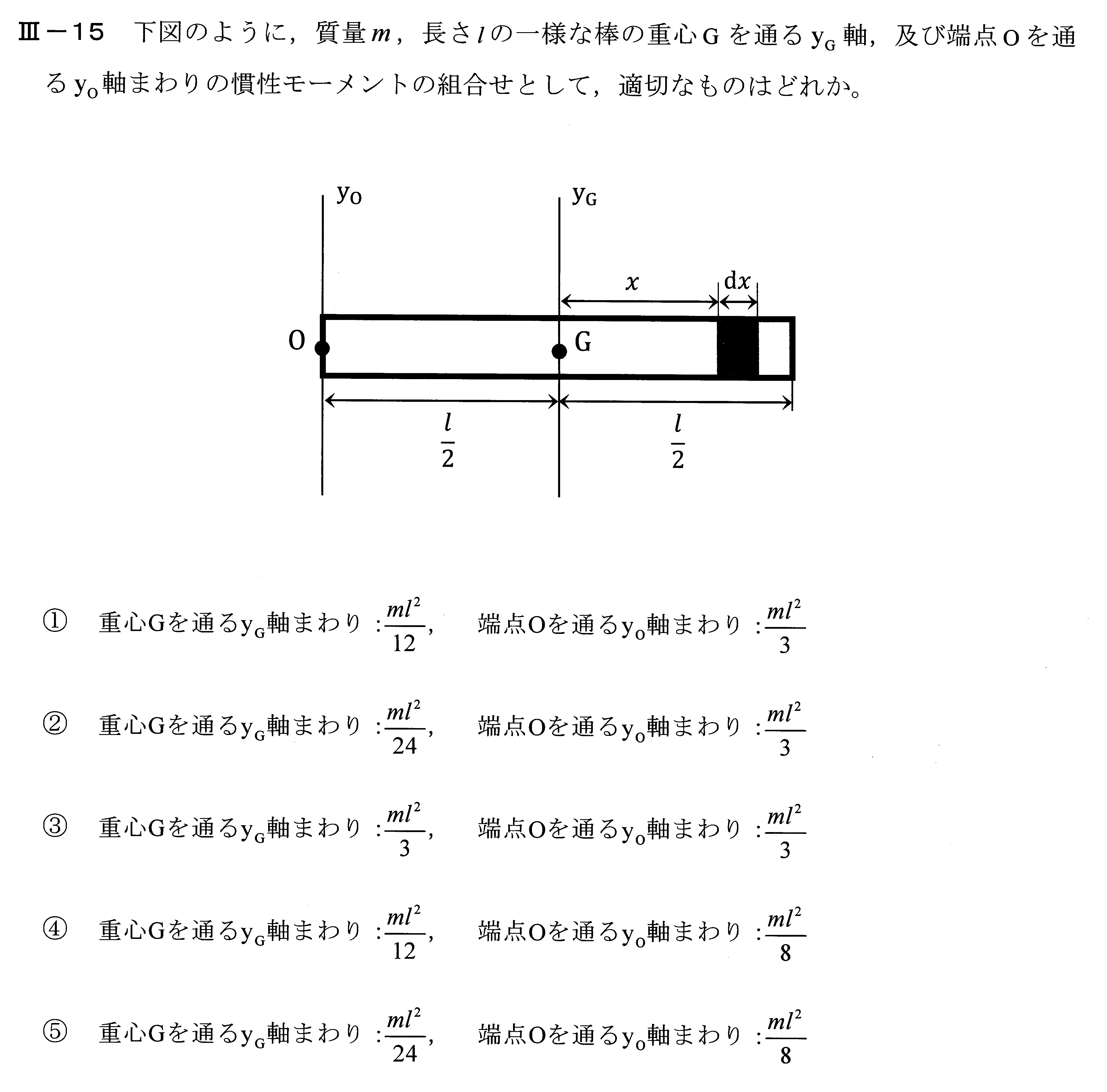 令和5年度技術士一次試験機械部門3-15