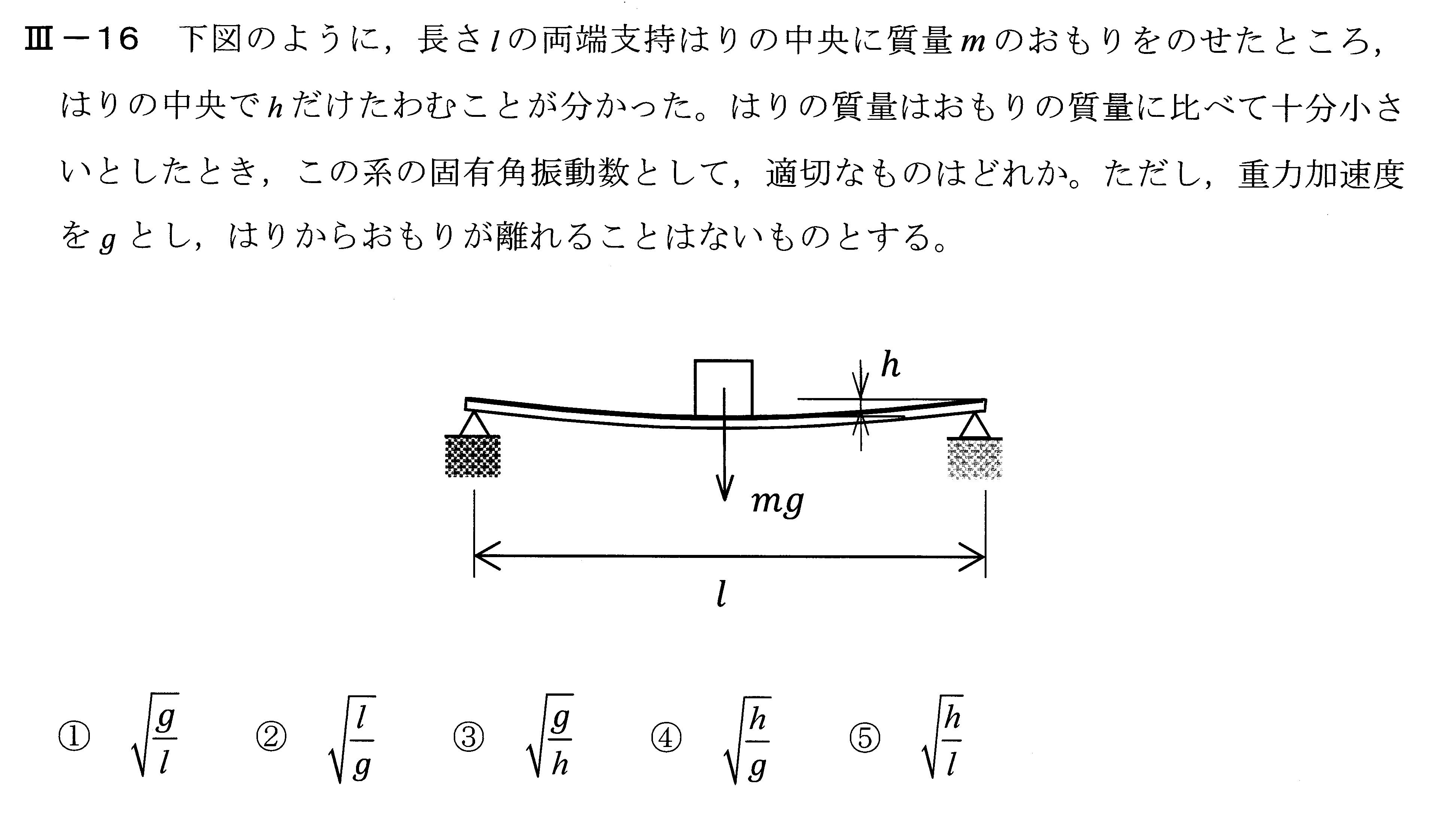 令和5年度技術士一次試験機械部門3-16