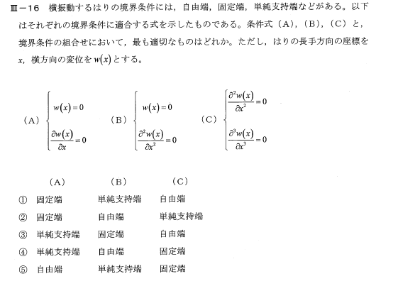 令和6年度技術士一次試験機械部門3-16