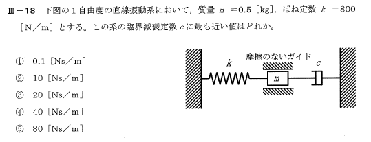 令和6年度技術士一次試験機械部門3-18