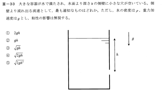 令和6年度技術士一次試験機械部門3-33